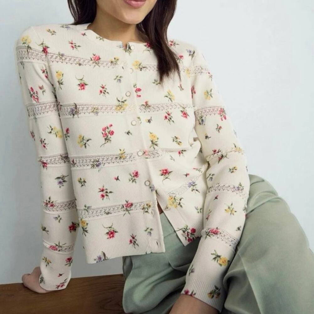 Ted Baker Floral Hana Cardigan XS